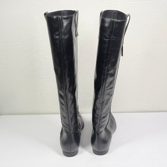 Y2K Michael Kors Brink Riding Boots Black Leather Knee High Pointed Toe 7.5M - Picture 5 of 7